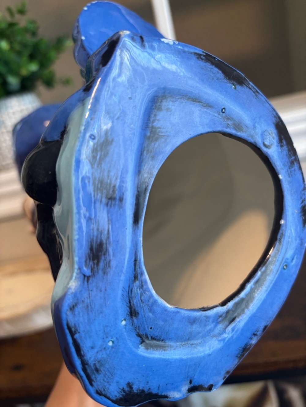 Vintage Style Ceramic Bust Set Nautical Couple Blue Hand Painted Decor - Picture 9 of 10